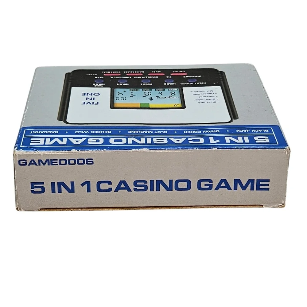 Casino 5 IN 1 Hand Held Pocket Travel Game Working